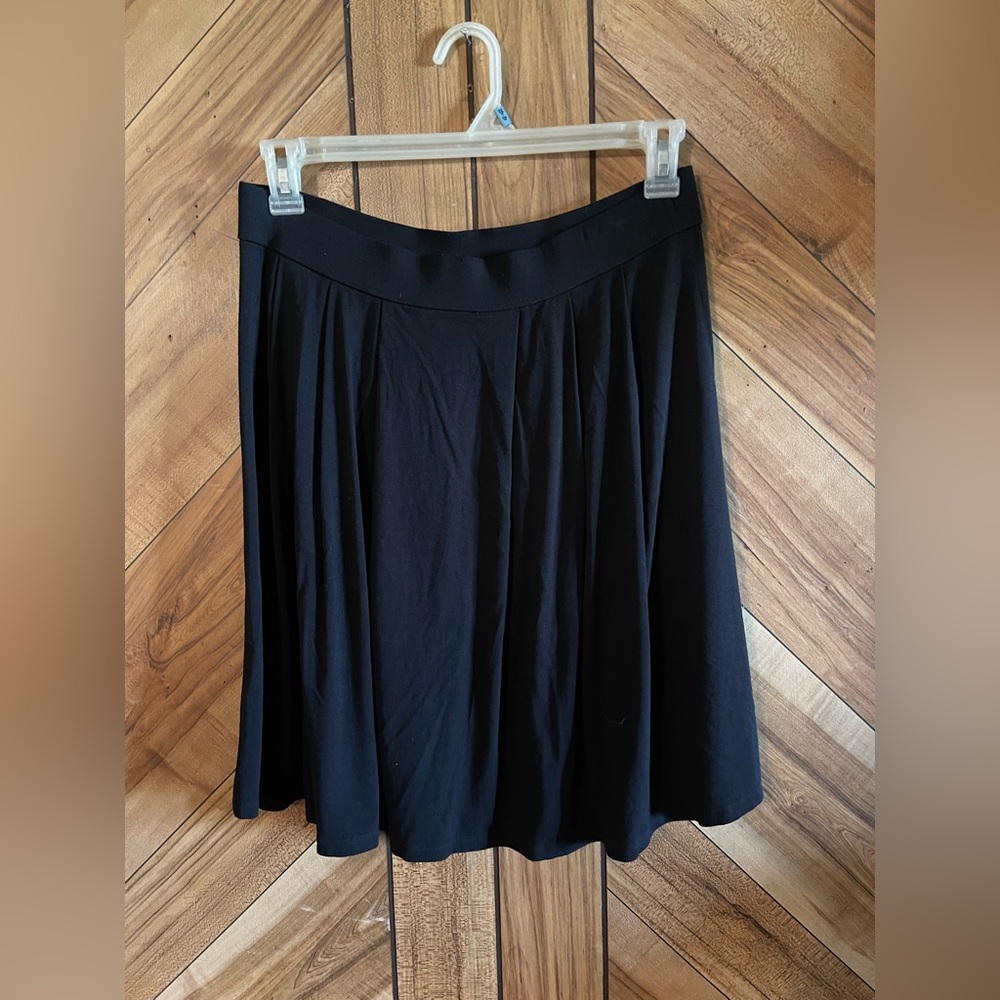 Eileen Fisher Black Viscose Jersey Pencil Skirt M Minimalist Quiet Luxury - Picture 3 of 5